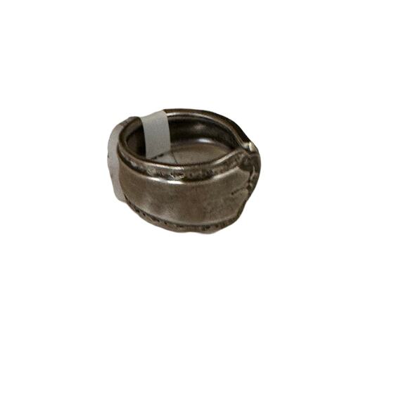 Size 8 Sterling Silver Plated Vintage Spoon Ring - Picture 2 of 7